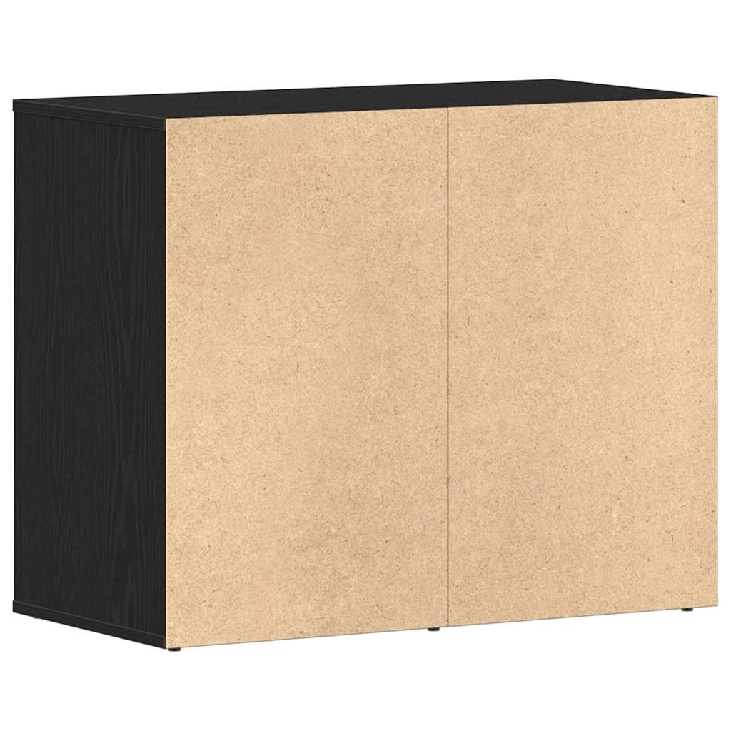 Sminkes szekrény polcokkal fekete tölgy 80 x 40 x 65 cm faanyag