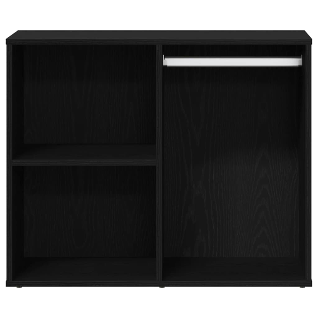 Sminkes szekrény polcokkal fekete tölgy 80 x 40 x 65 cm faanyag