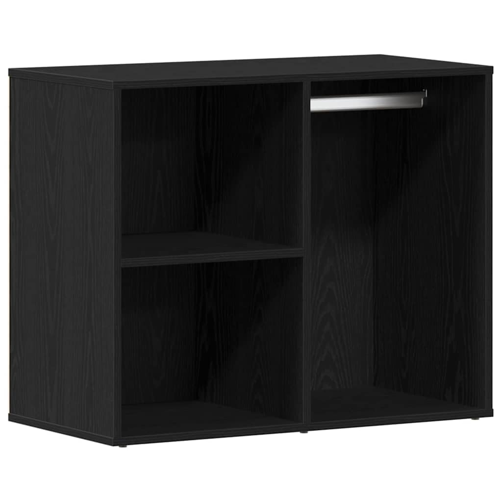 Sminkes szekrény polcokkal fekete tölgy 80 x 40 x 65 cm faanyag