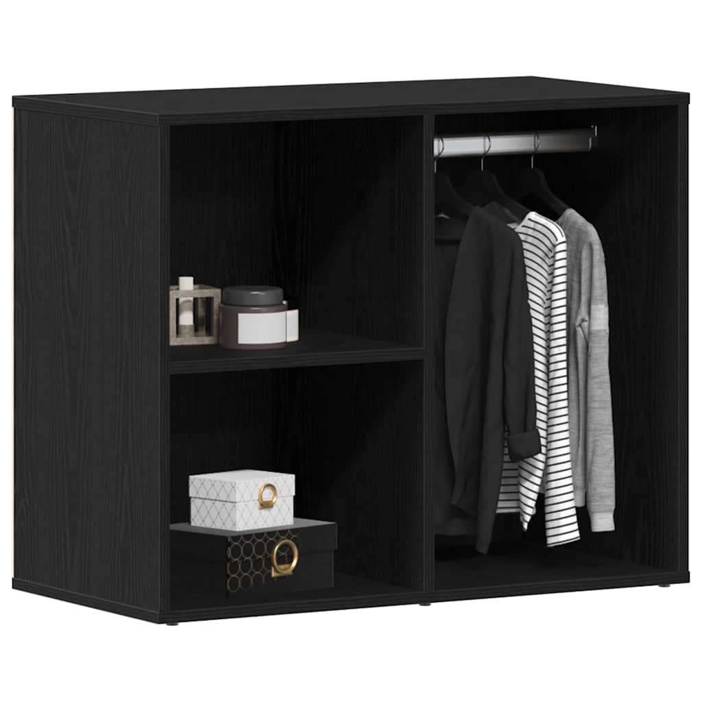 Sminkes szekrény polcokkal fekete tölgy 80 x 40 x 65 cm faanyag