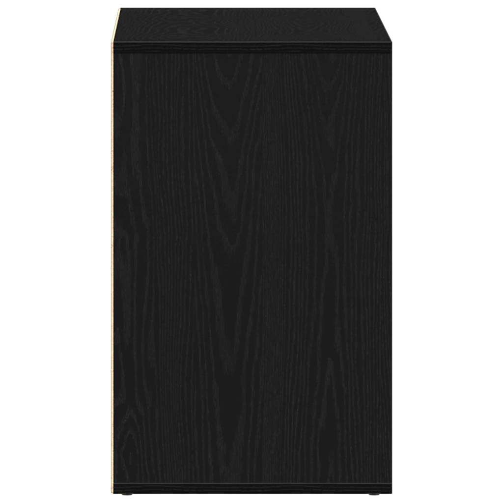Sminkes szekrény polcokkal fekete tölgy 80 x 40 x 65 cm faanyag