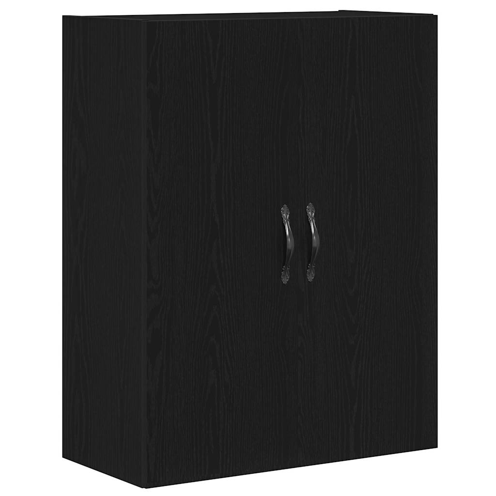 Fali szekrény fekete tölgy 69,5 x 34 x 180 cm faanyag