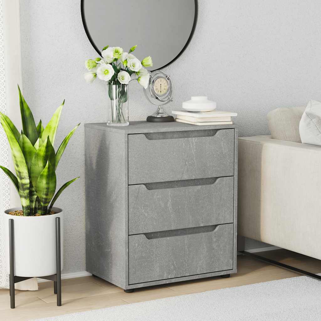 Visnes betonszürke szerelt fa tálalószekrény 60x40x73 cm Visnes betonszürke szerelt fa tálalószekrény 60x40x73 cm
