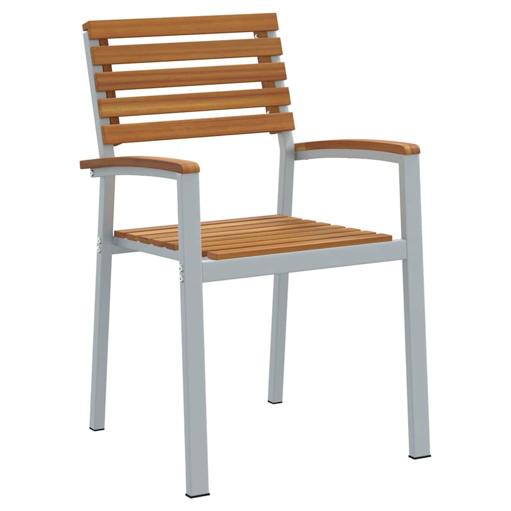 Kerti szék 2 pcs barna 56 x 57 x 87 cm tömör akácfa