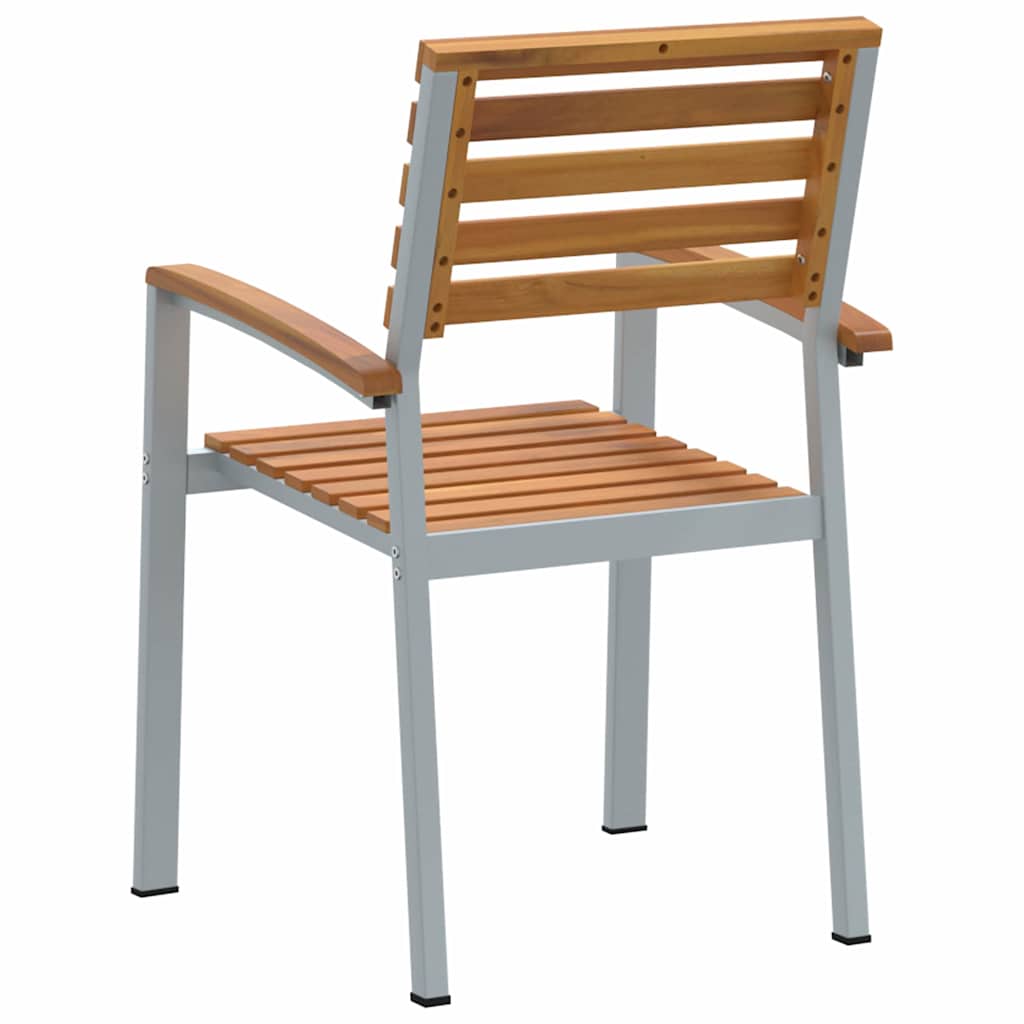 Kerti szék 2 pcs barna 56 x 57 x 87 cm tömör akácfa