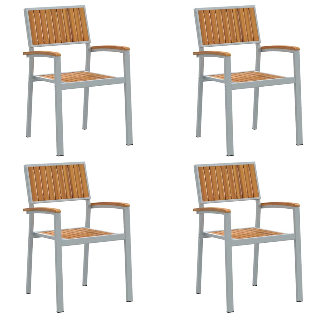 Összecsukható szék 4 pcs barna 56 x 57 x 87 cm tömör akácfa