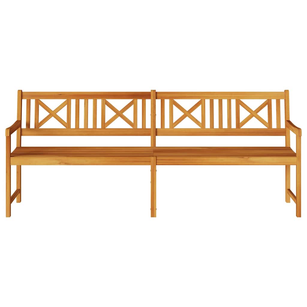 Kerti pad természetes 220 x 56 x 90 cm tömör akácfa