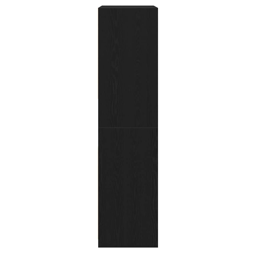 Ruhásszekrény fiókkal fekete tölgy 50 x 50 x 200 cm faanyag