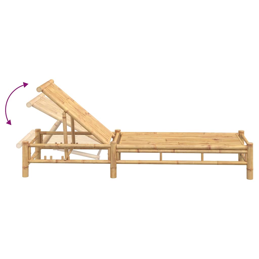 Bambusz napozóágy 55x199x30 cm