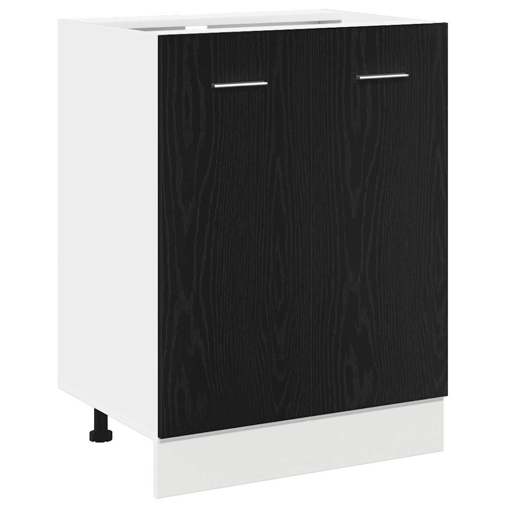 Alsószekrény fekete tölgy 60x46x81,5 cm forgácslap Alsószekrény fekete tölgy 60x46x81,5 cm forgácslap