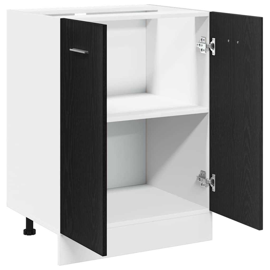 Alsószekrény fekete tölgy 60x46x81,5 cm forgácslap Alsószekrény fekete tölgy 60x46x81,5 cm forgácslap