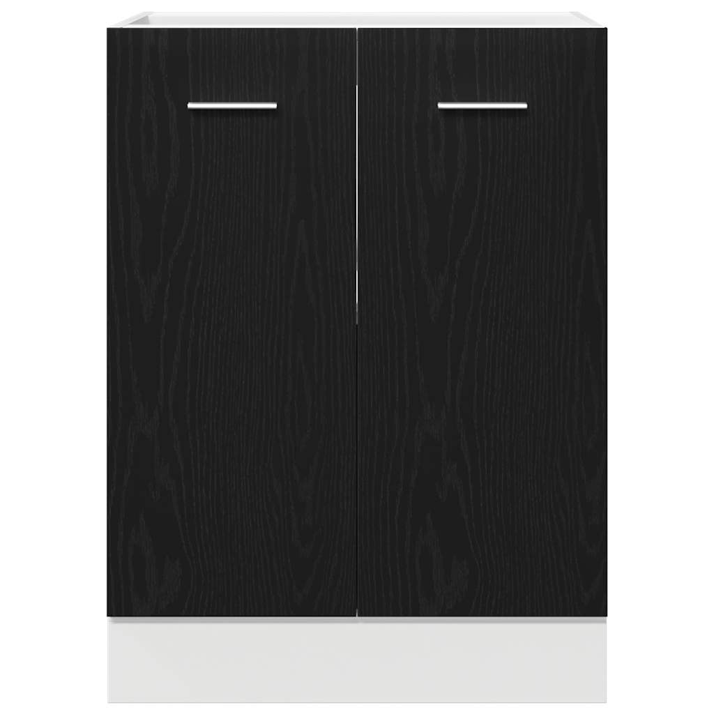 Alsószekrény fekete tölgy 60x46x81,5 cm forgácslap Alsószekrény fekete tölgy 60x46x81,5 cm forgácslap