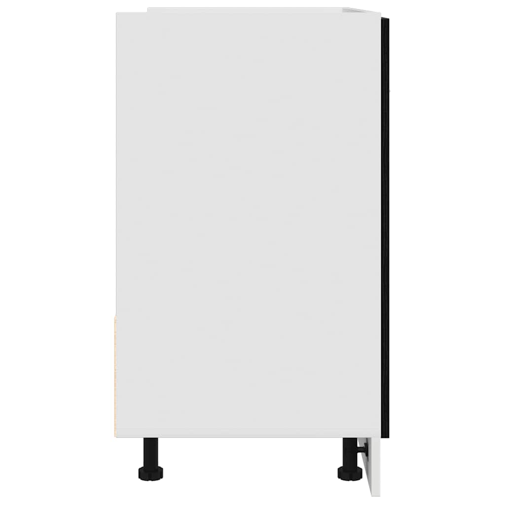 Fekete tölgyfa mosogató alsó szekrény 80 x 46 x 81,5 cm Fekete tölgyfa mosogató alsó szekrény 80 x 46 x 81,5 cm