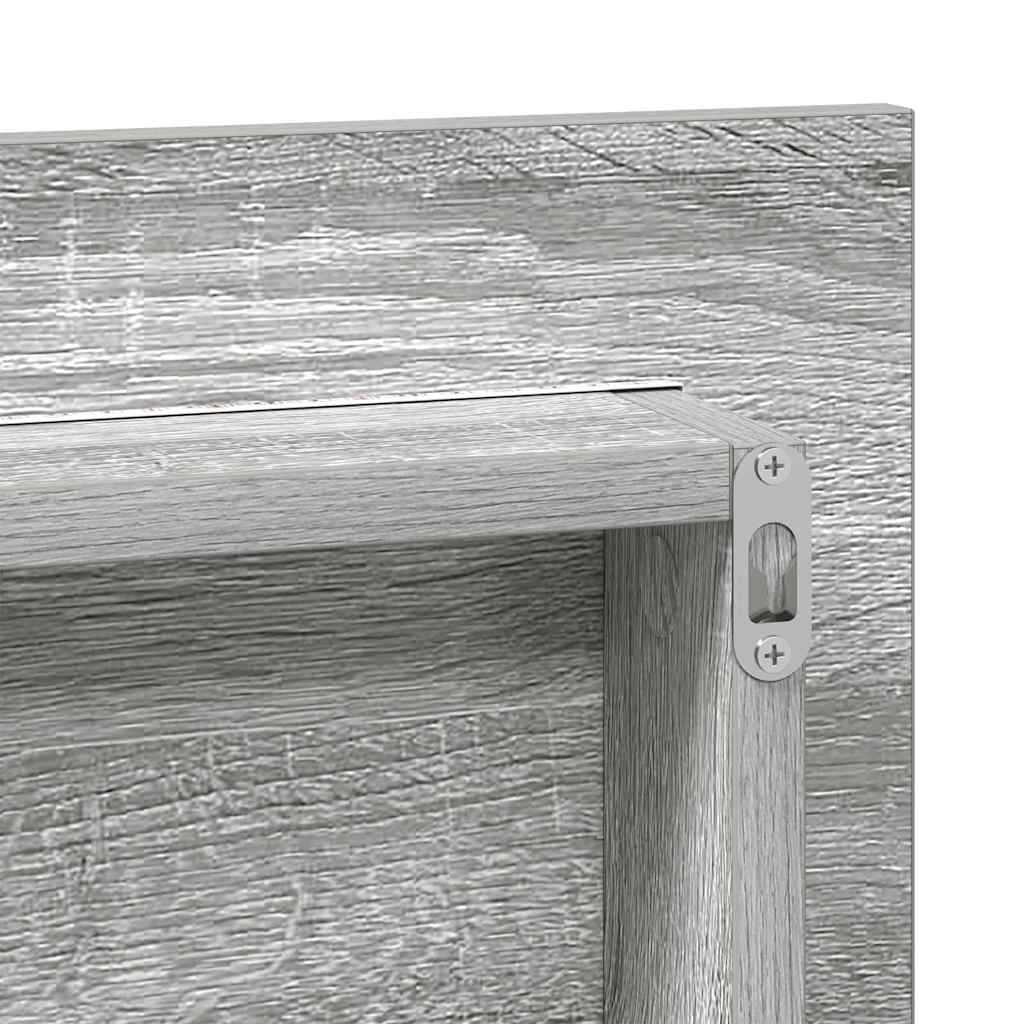 Tükör magas szürke sonoma 80 x 37 cm üveg és műszaki fa