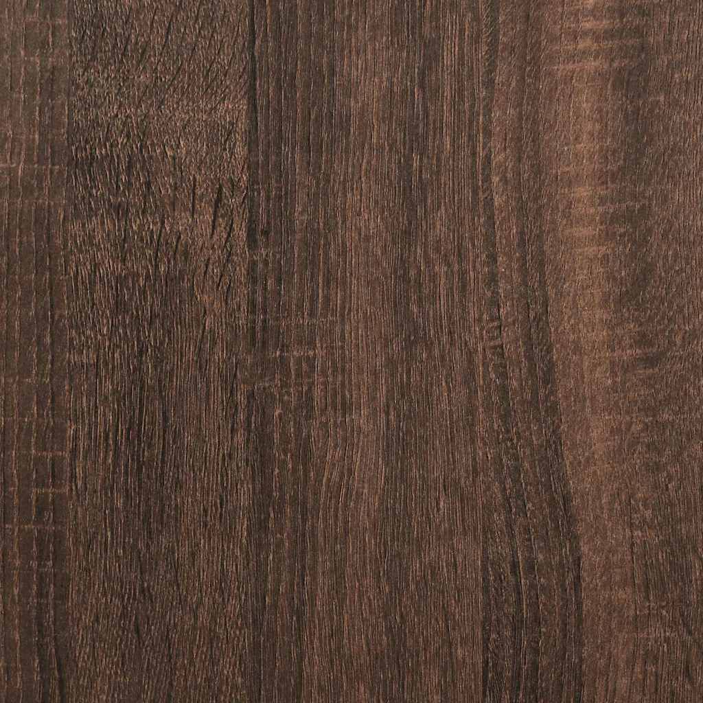 Tükör tükörrel barna tölgy 80 x 37 cm üveg és műszaki fa