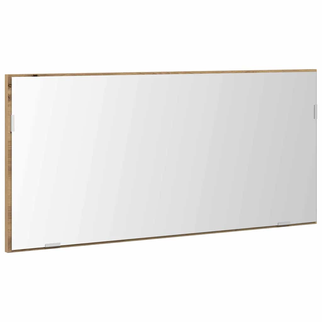 Tükör tükörrel kézműves tölgy 80 x 37 cm üveg és műszaki fa