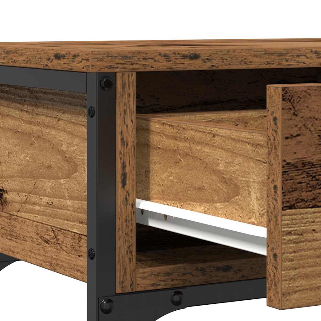 Konzolasztal fiókkal öreg fa 72.5 x 25 x 75 cm faanyag