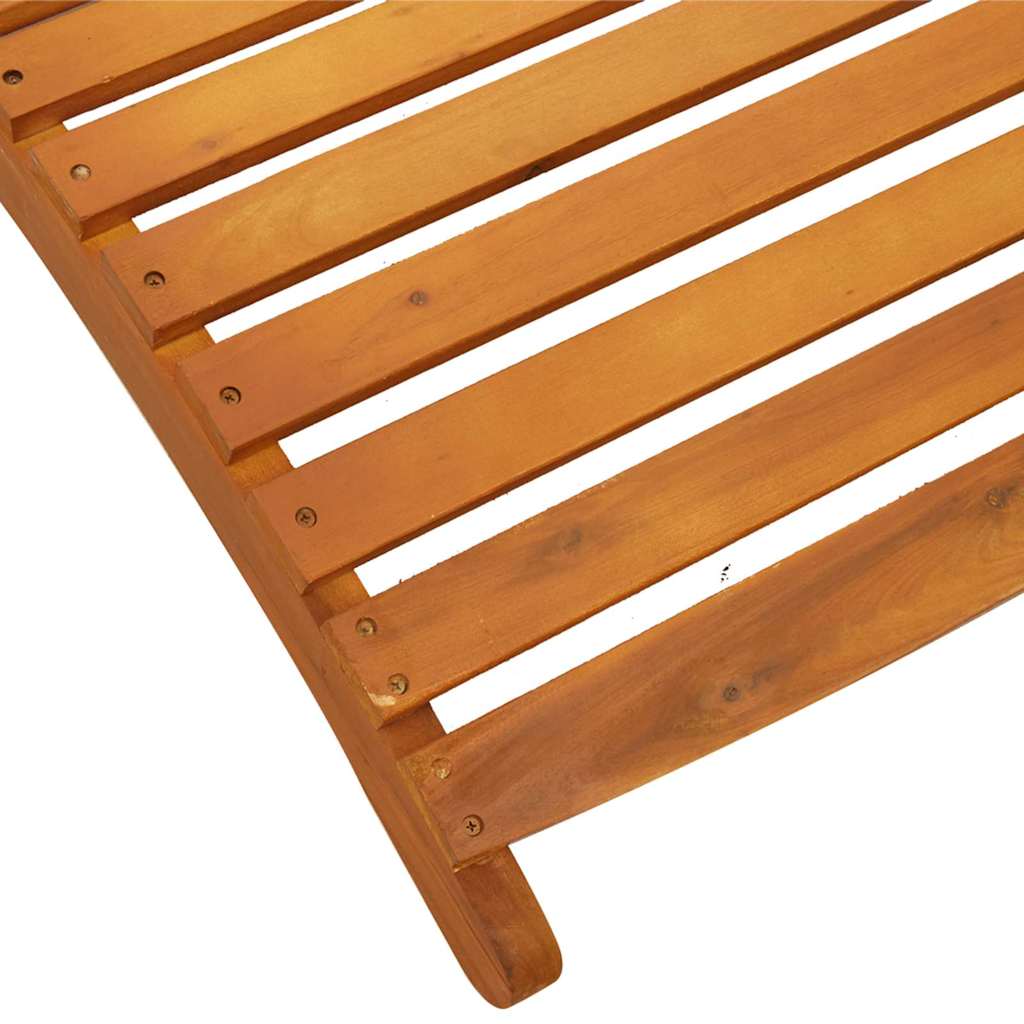 Napozóágy 2 pcs barna 55 x 184 x 64cm tömör akácfa