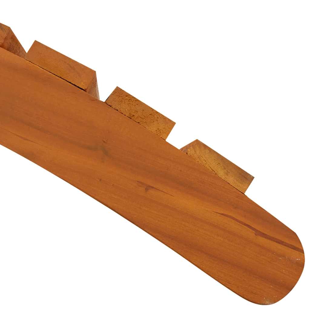Napozóágy 2 pcs barna 55 x 184 x 64cm tömör akácfa