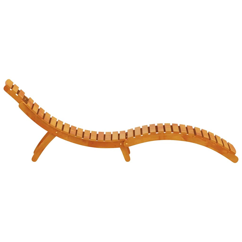 Napozóágy 2 pcs barna 55 x 184 x 64cm tömör akácfa