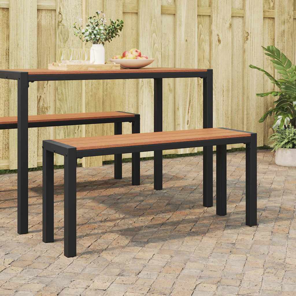 Kerti pad barna 100 x 28 x 45 cm acél