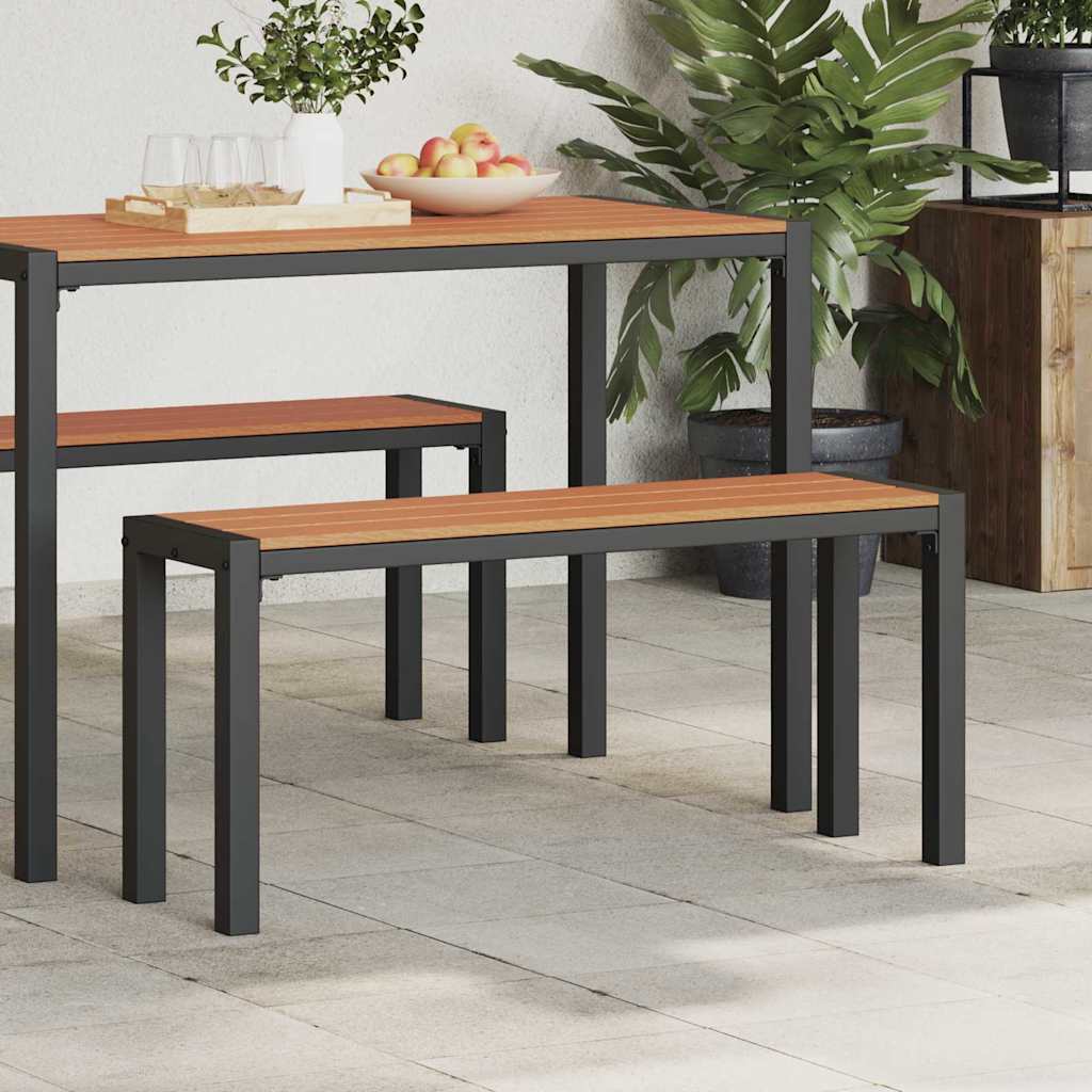 Kerti pad barna 100 x 28 x 45 cm acél