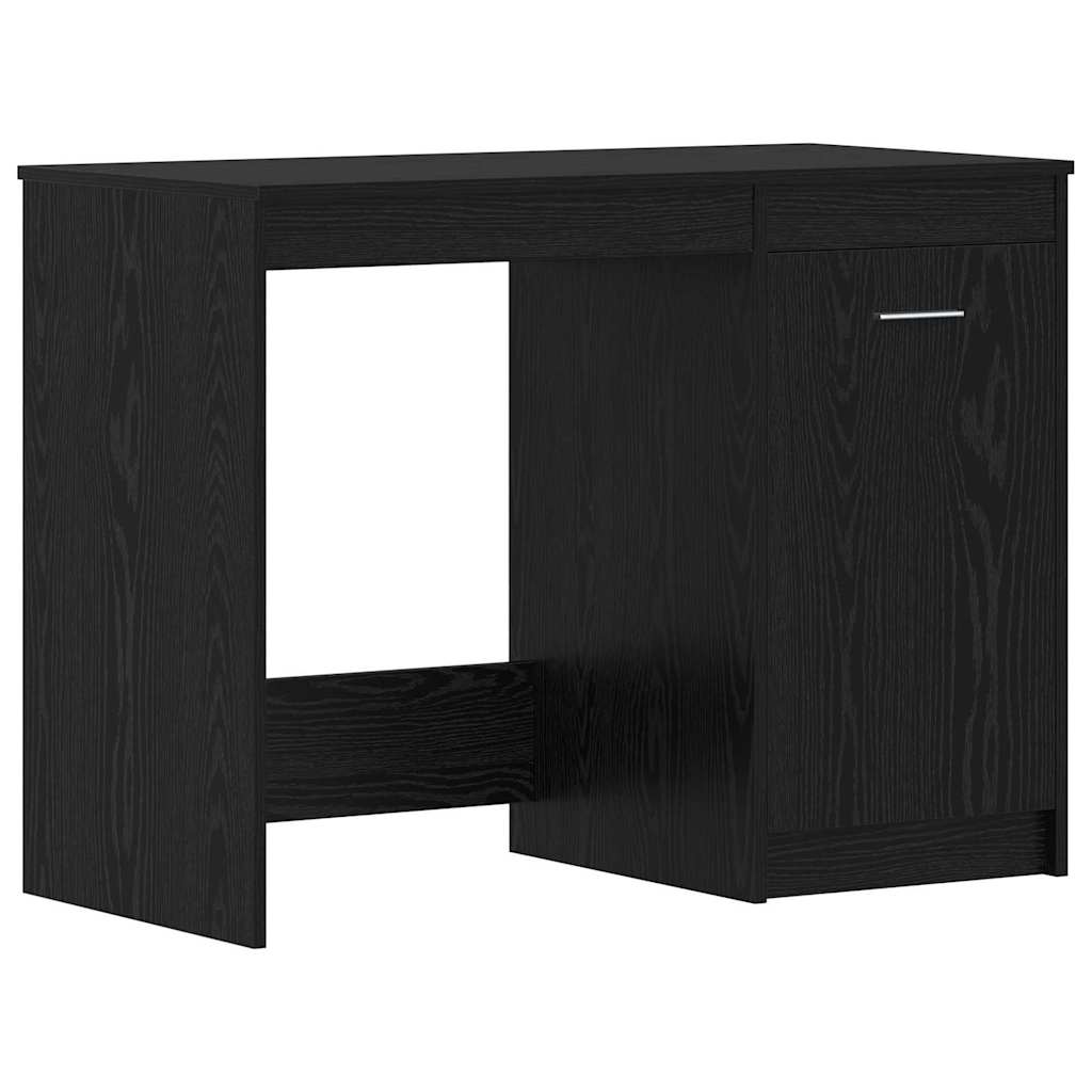 Asztal fiókkal polcokkal musta tammi 140 x 50 x 76 cm faanyag