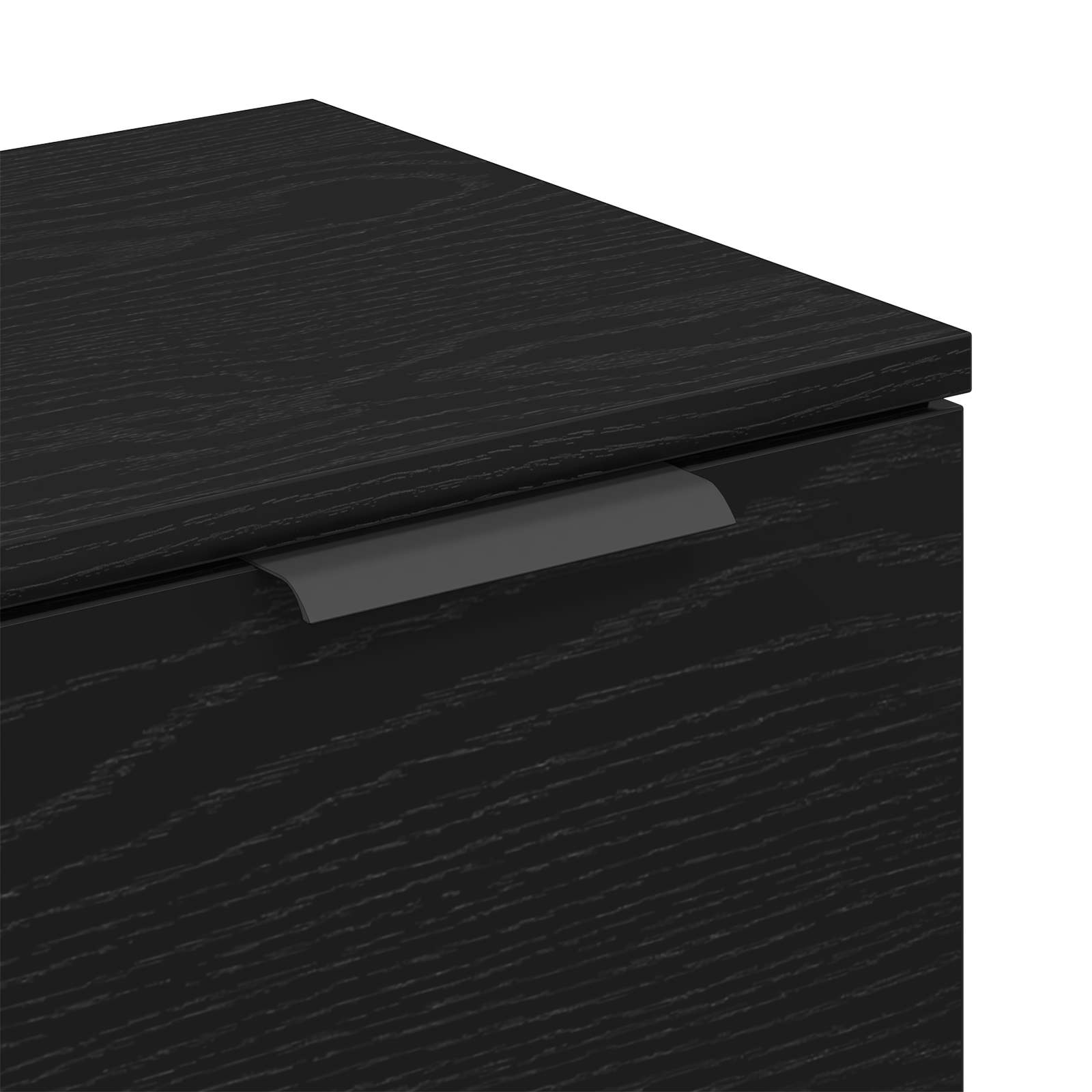 Széf 2 pcs fekete tölgy 60 x 30 x 70 cm faanyag