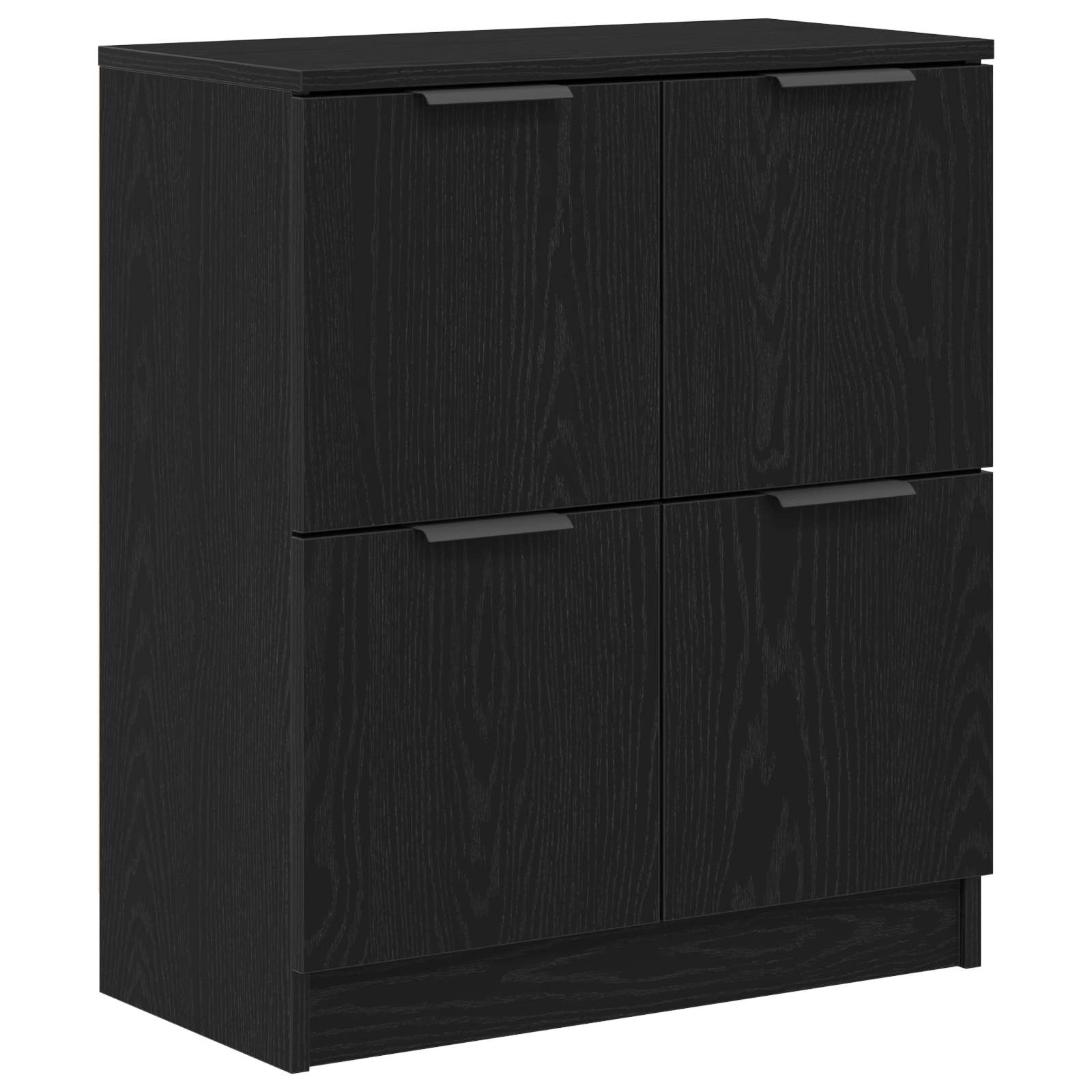 Széf 2 pcs fekete tölgy 60 x 30 x 70 cm faanyag