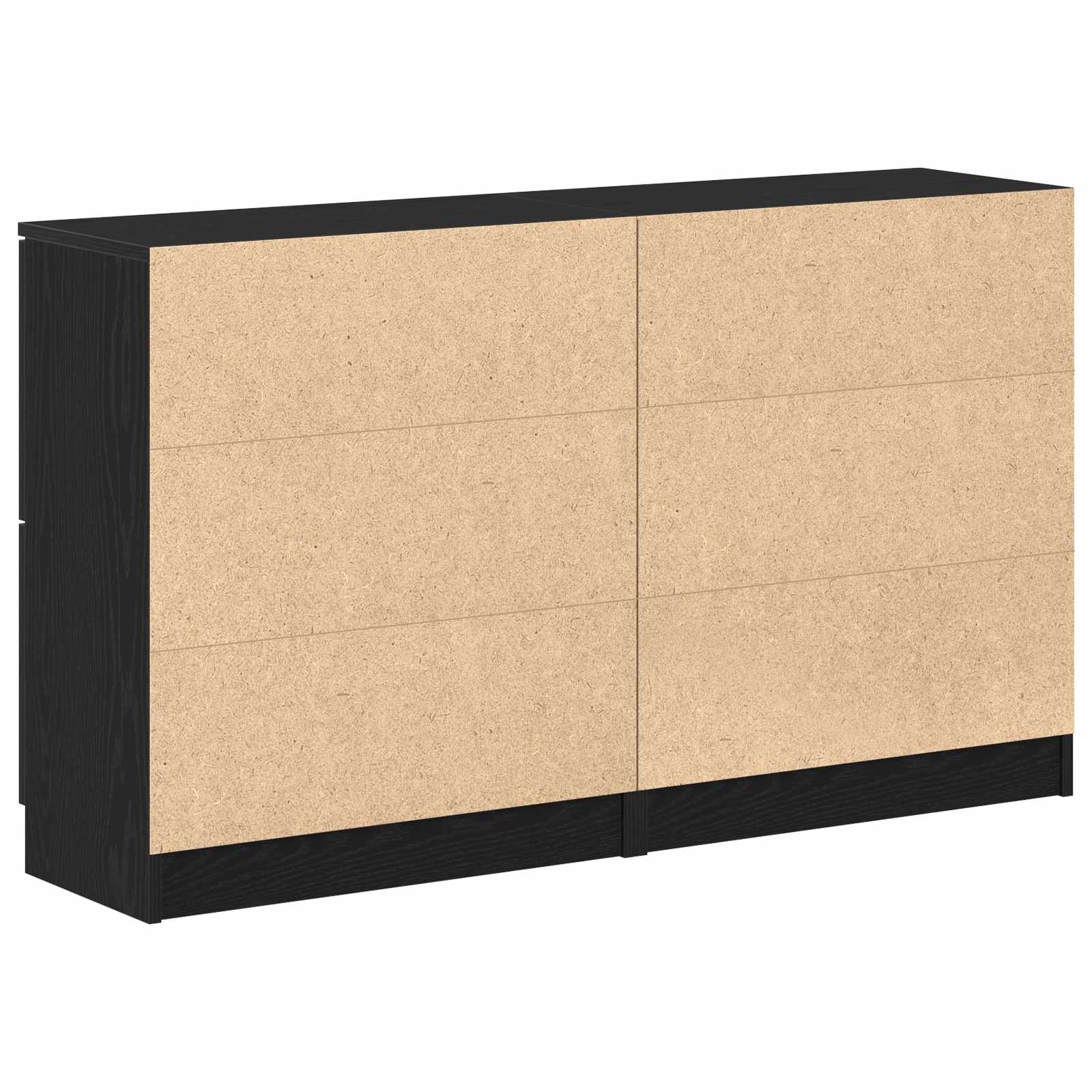 Széf 2 pcs fekete tölgy 60 x 30 x 70 cm faanyag