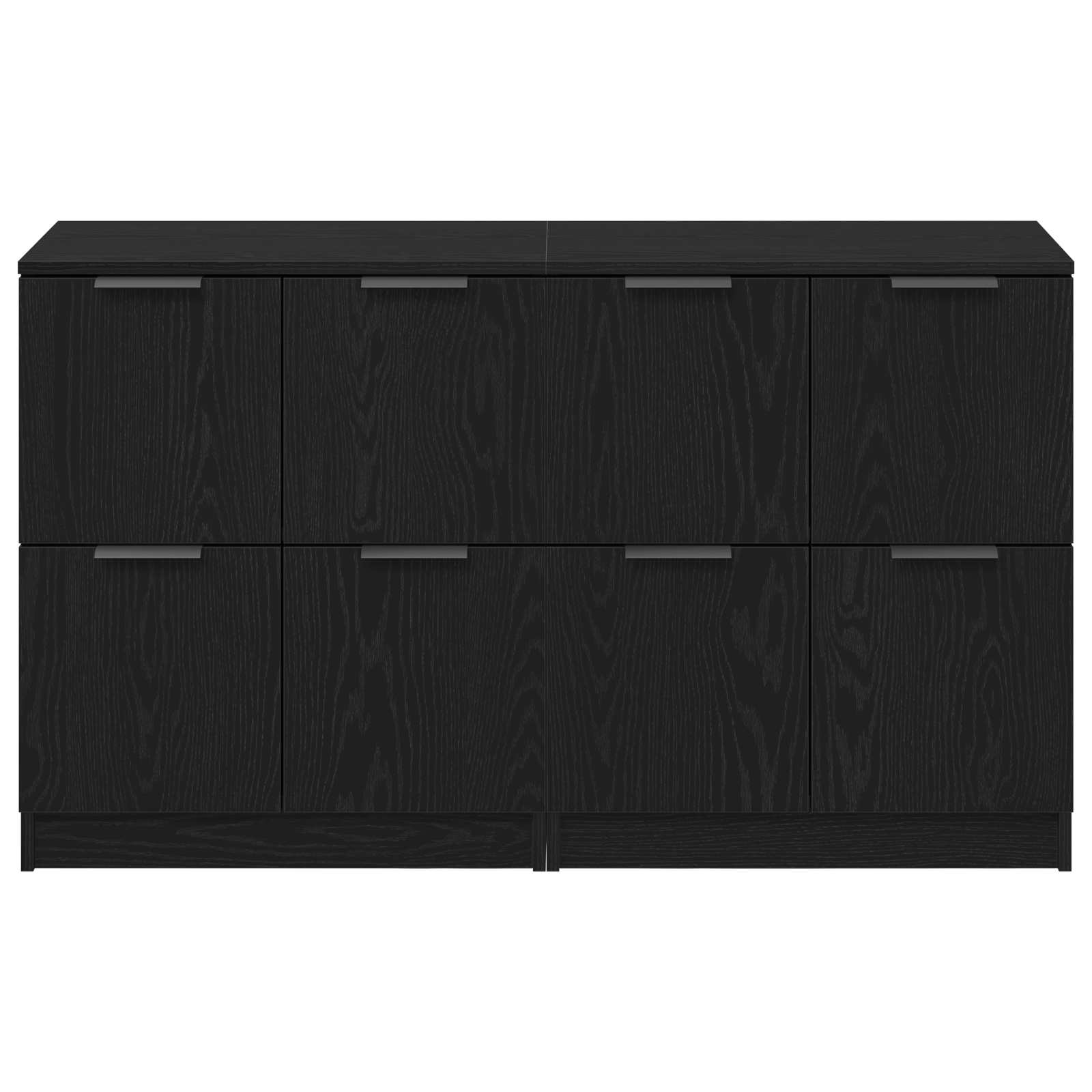 Széf 2 pcs fekete tölgy 60 x 30 x 70 cm faanyag