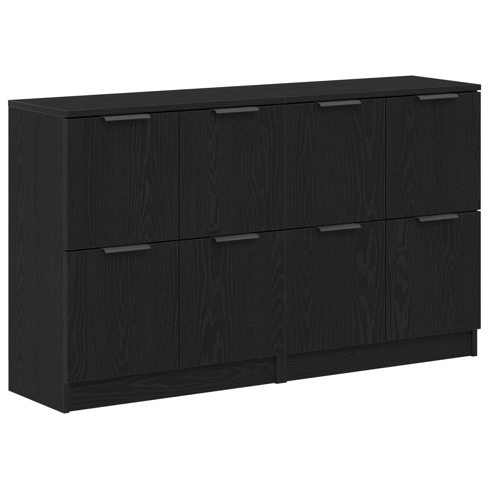 Széf 2 pcs fekete tölgy 60 x 30 x 70 cm faanyag