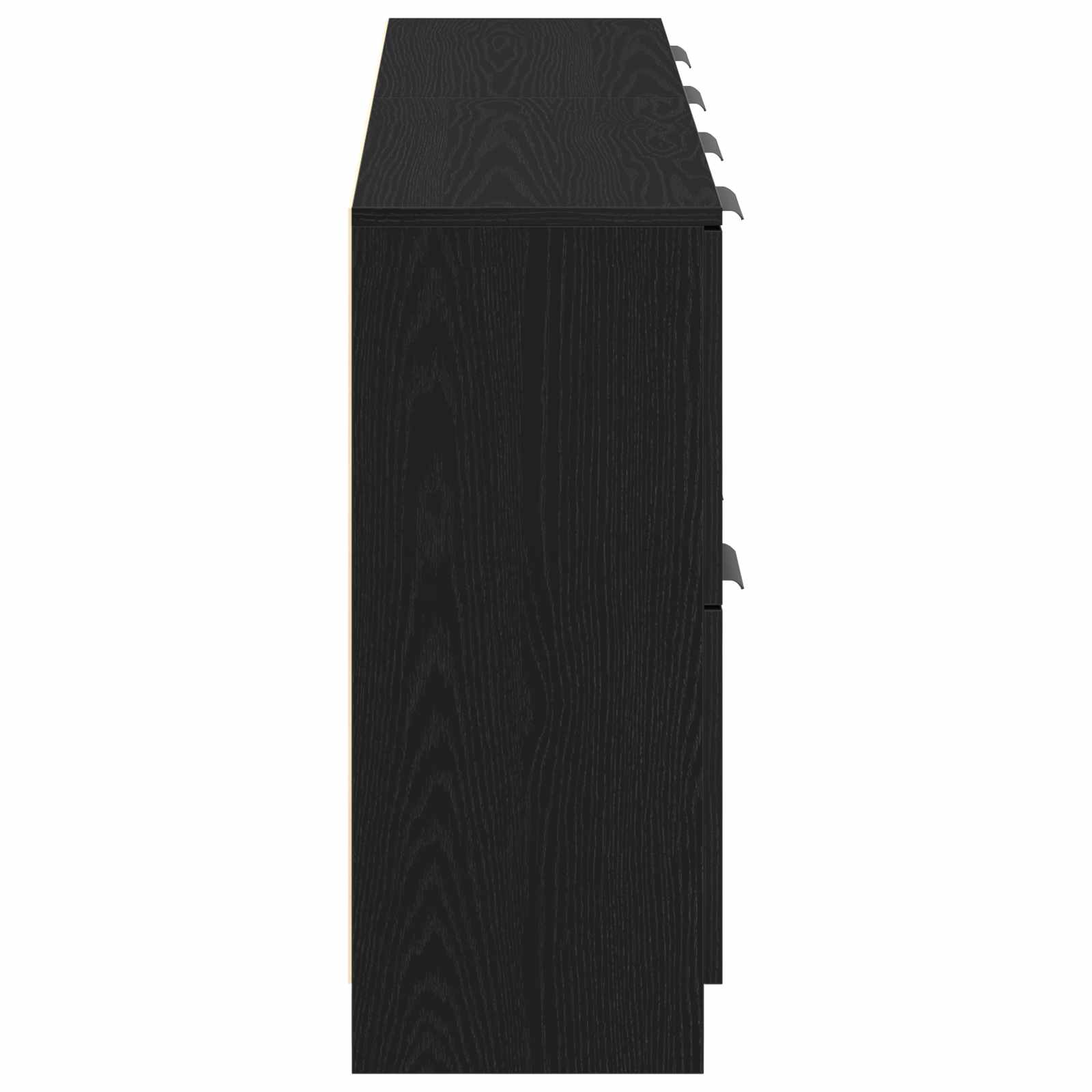 Széf 2 pcs fekete tölgy 60 x 30 x 70 cm faanyag