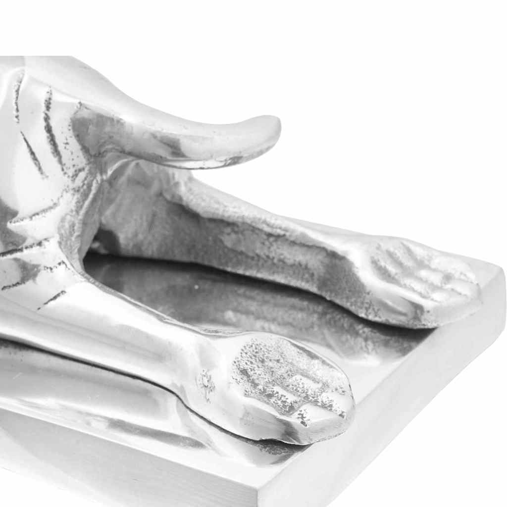 Könyvtámaszok 2 pcs ezüst 12 x 15 x 18 cm alumínium