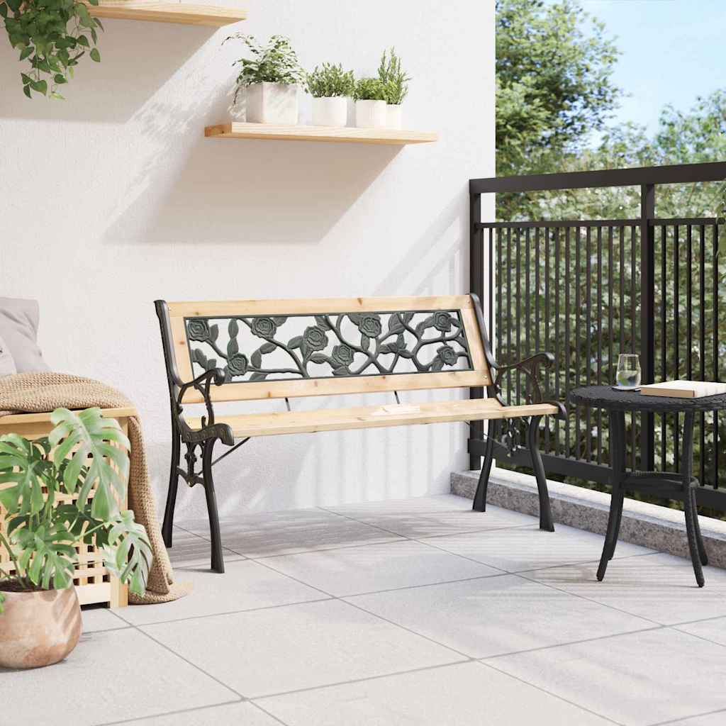 Kerti pad párnával barna 116 x 54 x 73 cm faszínű