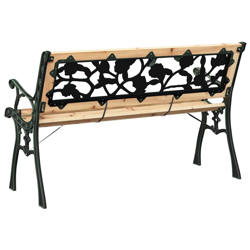 Kerti pad párnával barna 116 x 54 x 73 cm faszínű