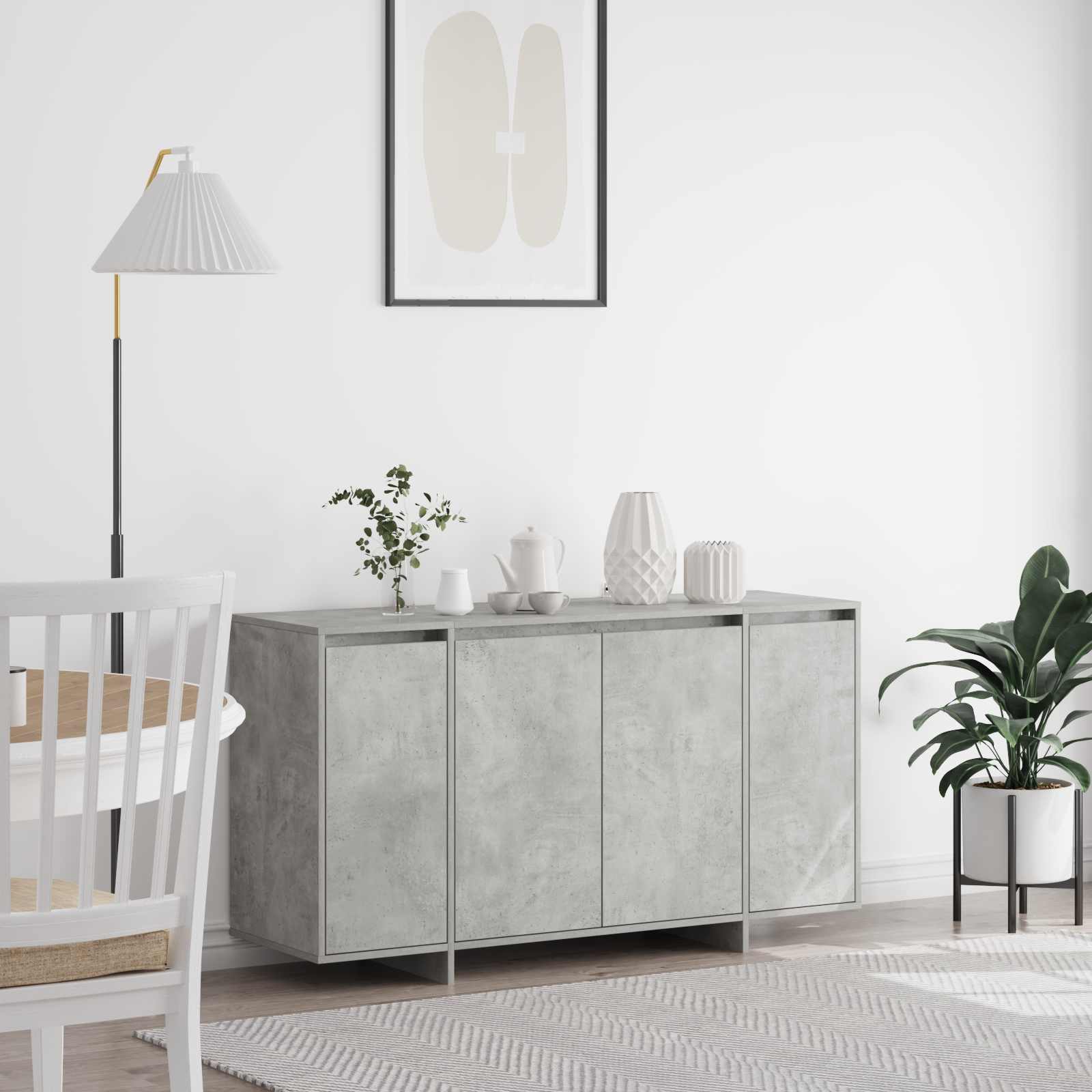 Széf beton szürke 135 x 41 x 75 cm faanyag