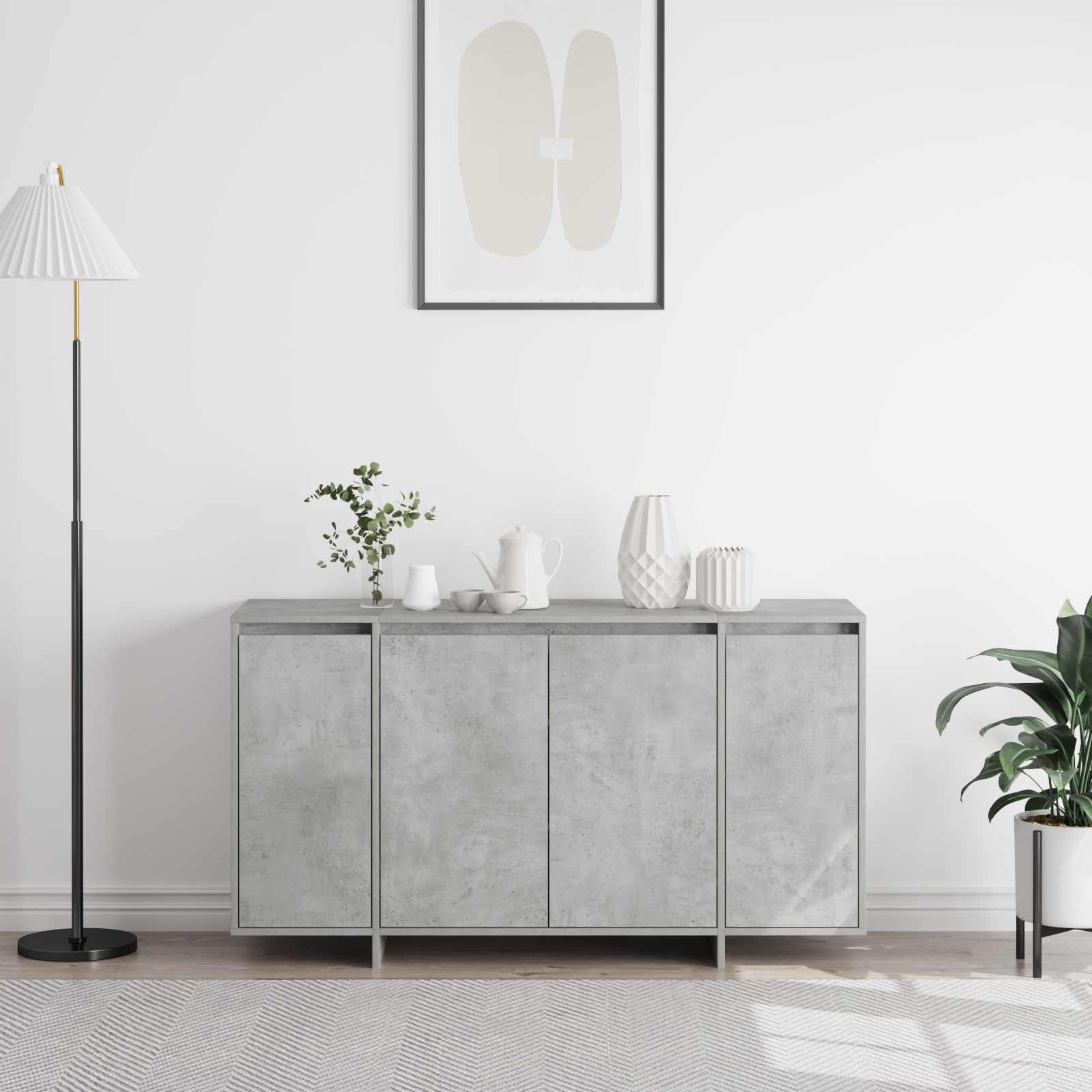 Széf beton szürke 135 x 41 x 75 cm faanyag