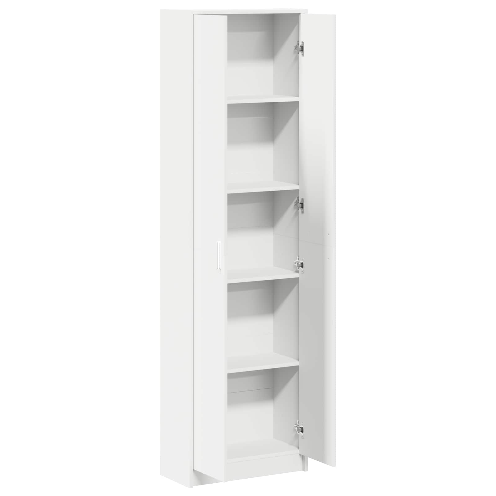 Ruhásszekrény polcokkal ajtóval fehér 55 x 25 x 189 cm faanyag