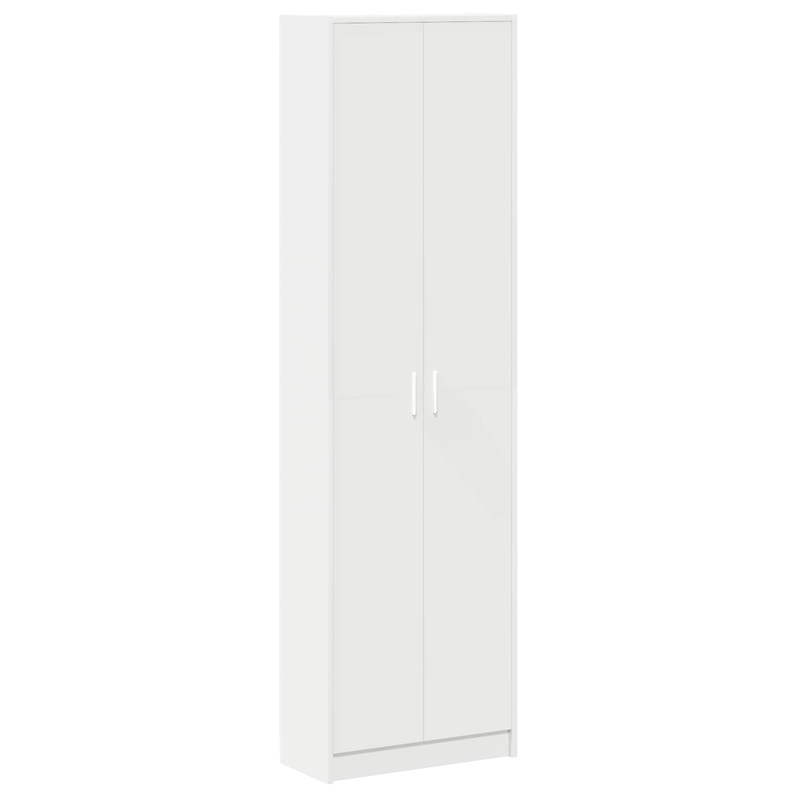 Ruhásszekrény polcokkal ajtóval fehér 55 x 25 x 189 cm faanyag