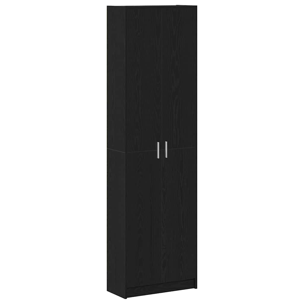 Ruhásszekrény polcokkal fekete tölgy 55 x 25 x 189 cm faanyag