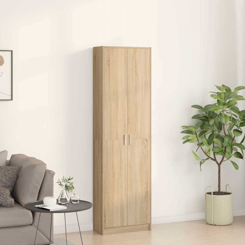 Ruhásszekrény polcokkal sonoma tölgy 55 x 25 x 189 cm faanyag