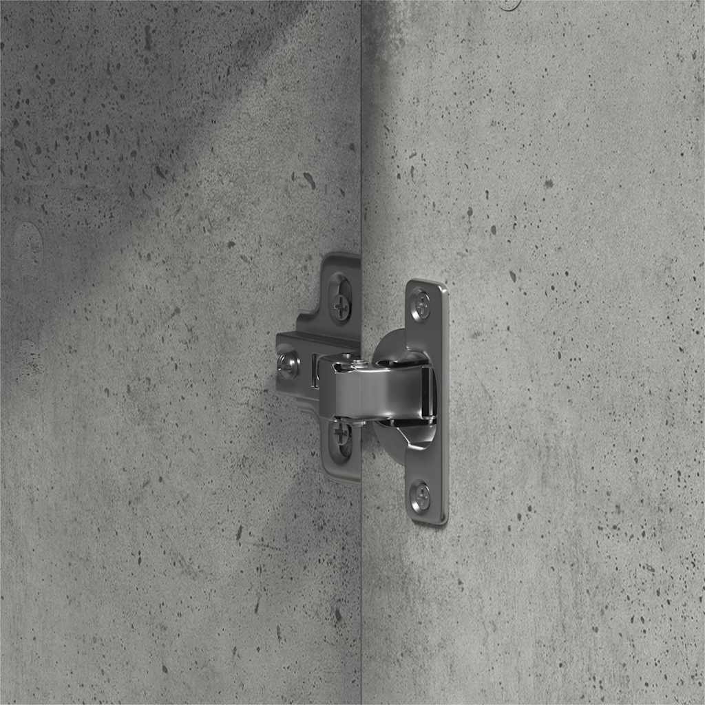Ruhásszekrény polcokkal beton szürke 55 x 25 x 189 cm faanyag
