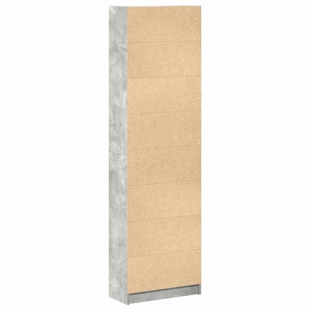 Ruhásszekrény polcokkal beton szürke 55 x 25 x 189 cm faanyag