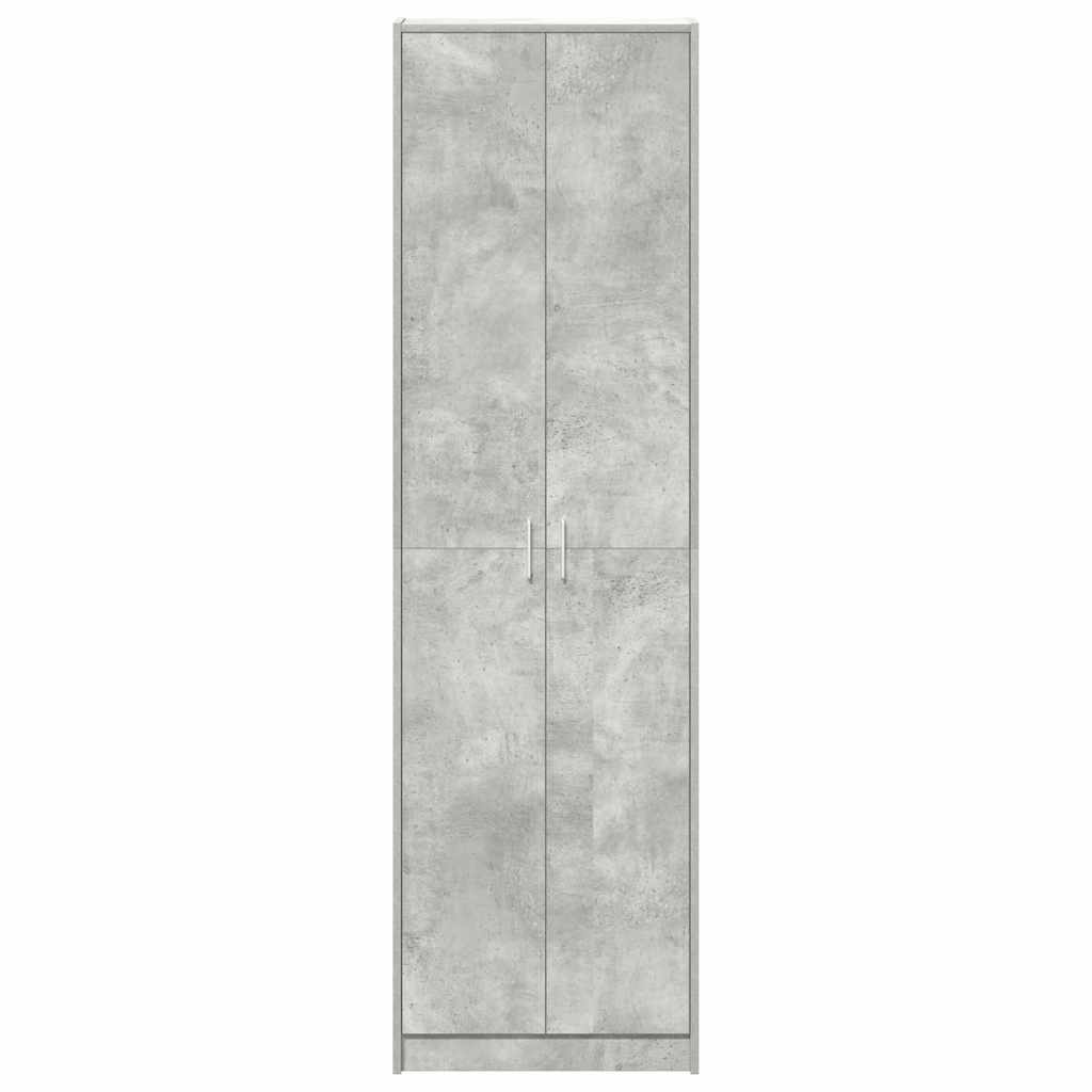 Ruhásszekrény polcokkal beton szürke 55 x 25 x 189 cm faanyag