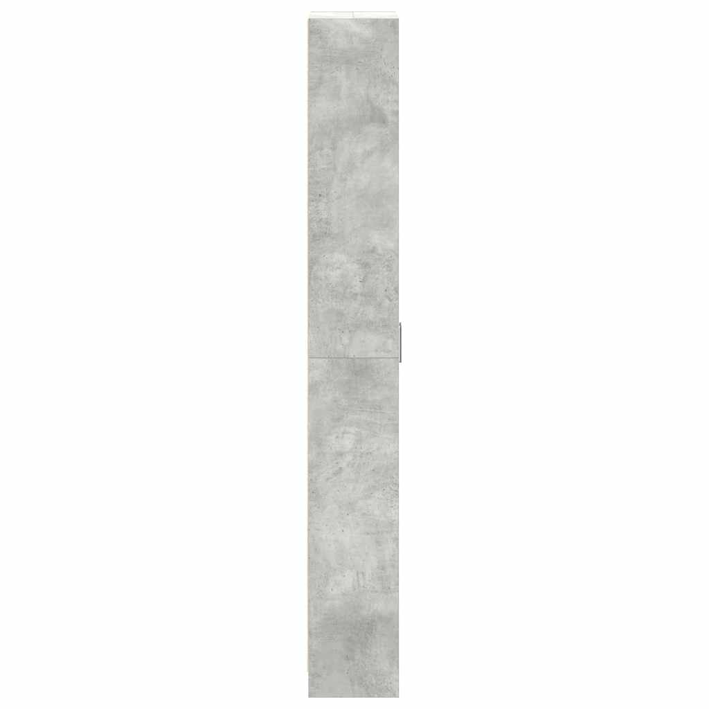 Ruhásszekrény polcokkal beton szürke 55 x 25 x 189 cm faanyag