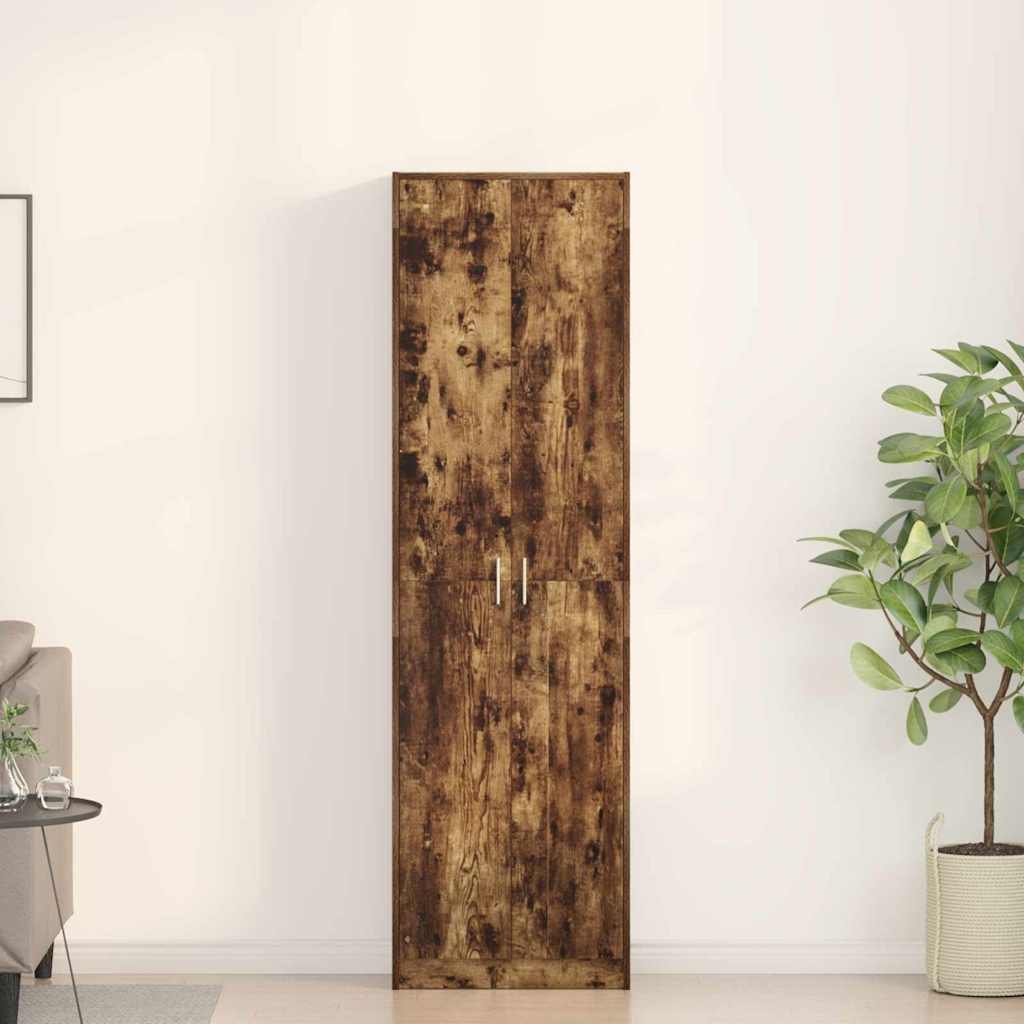Ruhásszekrény polcokkal füstölt tölgy 55 x 25 x 189 cm faanyag