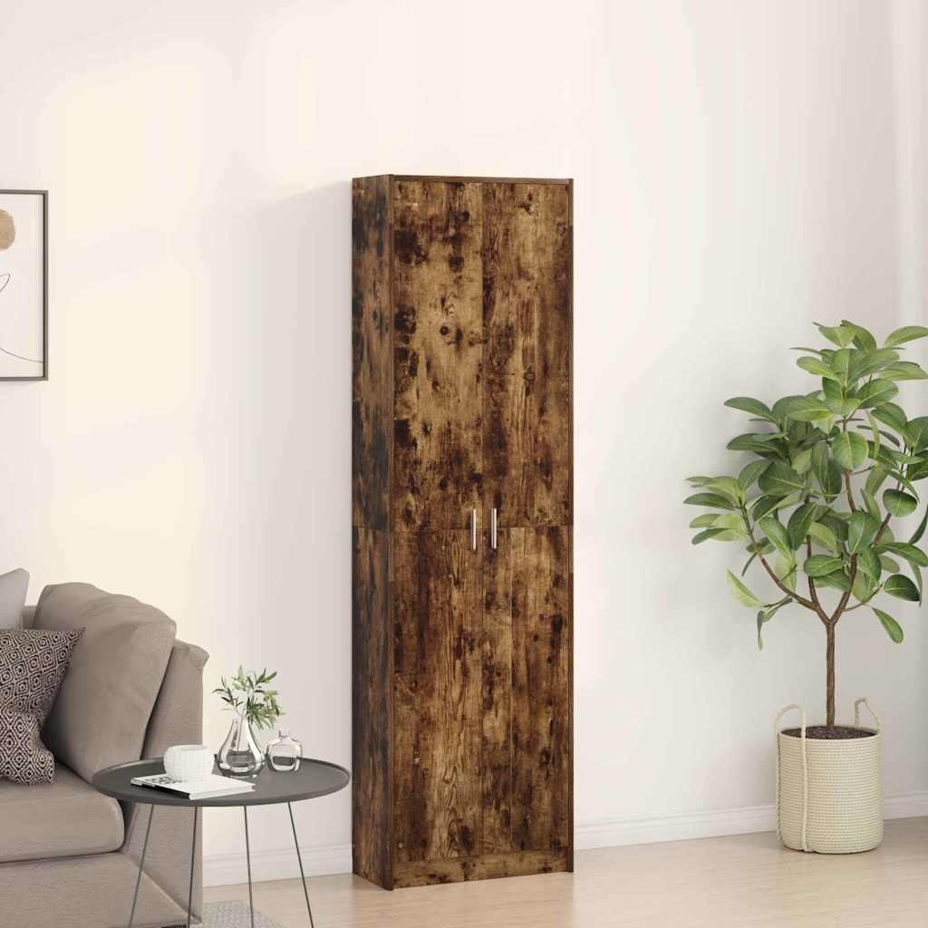 Ruhásszekrény polcokkal füstölt tölgy 55 x 25 x 189 cm faanyag