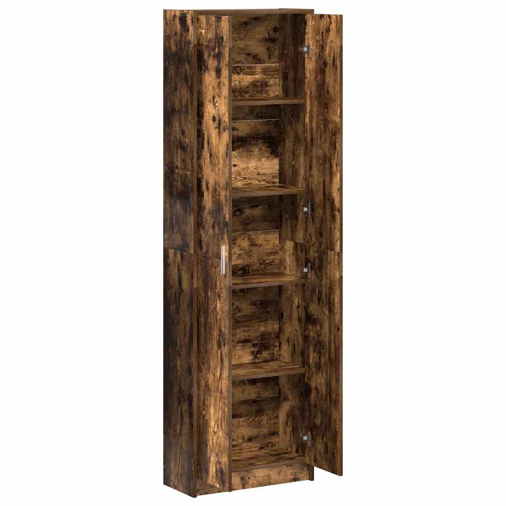 Ruhásszekrény polcokkal füstölt tölgy 55 x 25 x 189 cm faanyag