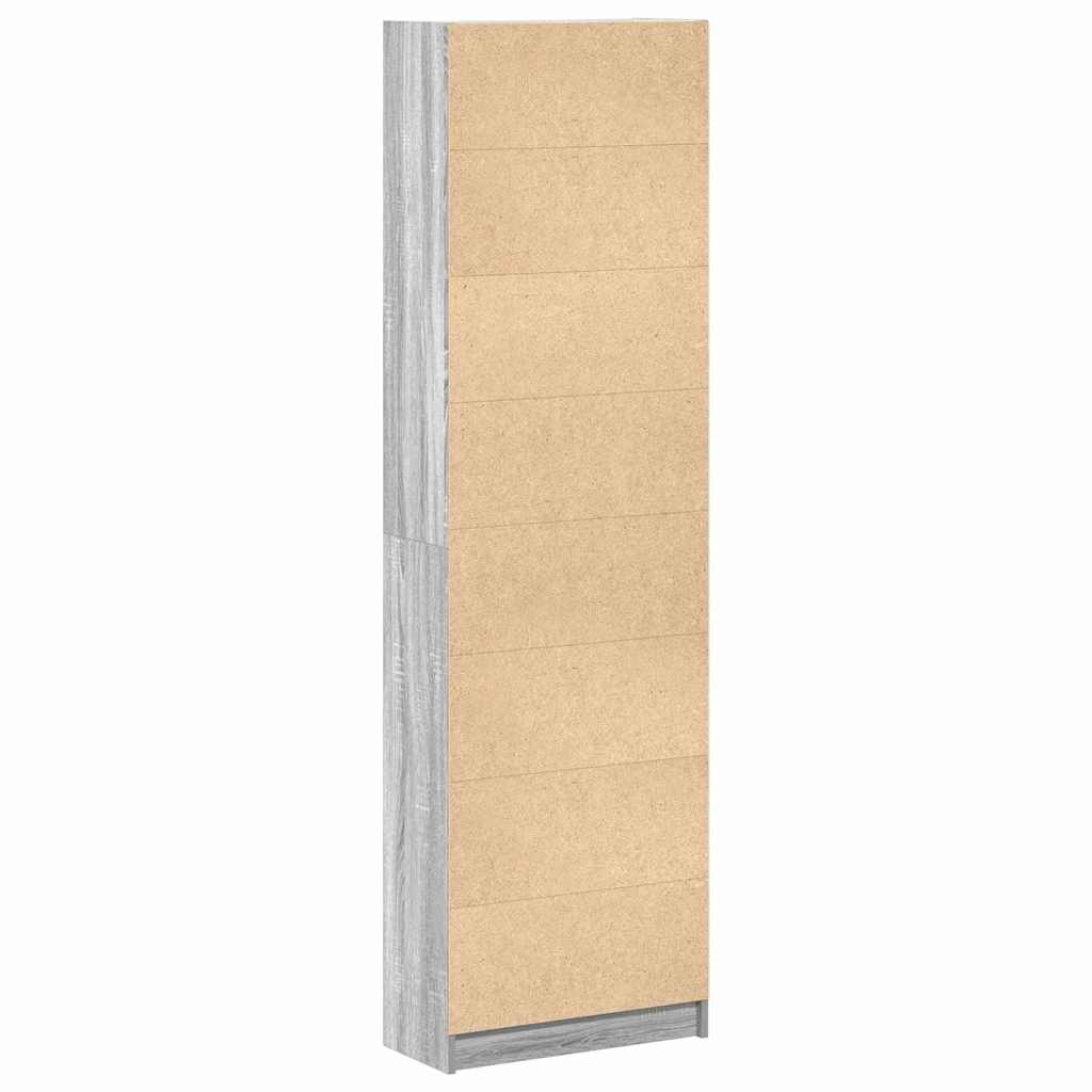 Ruhásszekrény polcokkal szürke sonoma 55 x 25 x 189 cm faanyag
